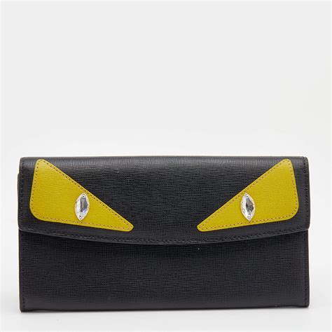 fendi wallet men eyes|fendi continental wallet.